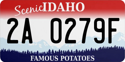 ID license plate 2A0279F
