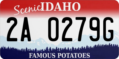 ID license plate 2A0279G