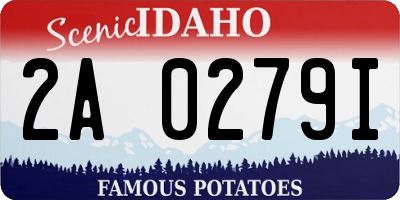 ID license plate 2A0279I