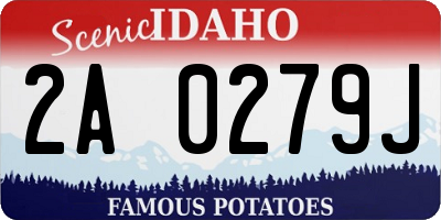 ID license plate 2A0279J