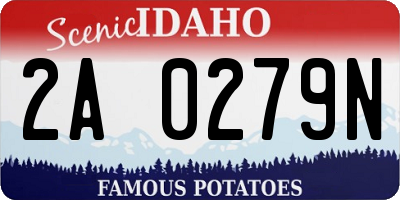 ID license plate 2A0279N
