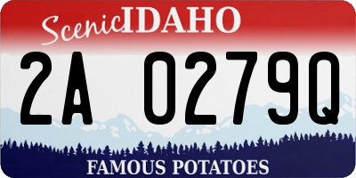 ID license plate 2A0279Q