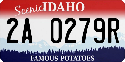 ID license plate 2A0279R