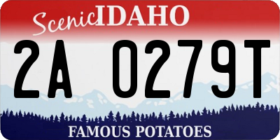 ID license plate 2A0279T