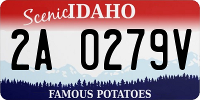 ID license plate 2A0279V