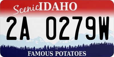 ID license plate 2A0279W