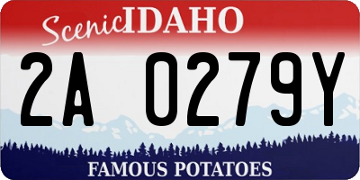 ID license plate 2A0279Y