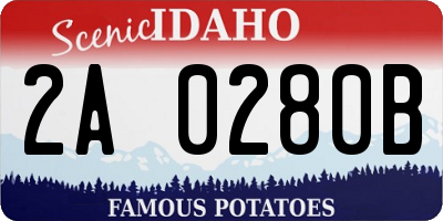 ID license plate 2A0280B