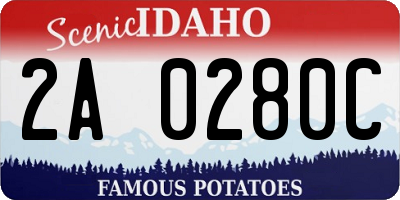 ID license plate 2A0280C