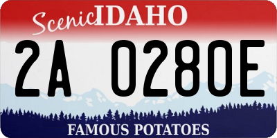 ID license plate 2A0280E
