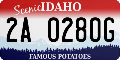 ID license plate 2A0280G