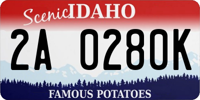 ID license plate 2A0280K