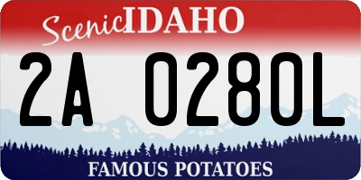 ID license plate 2A0280L