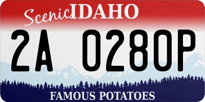 ID license plate 2A0280P