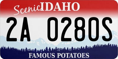 ID license plate 2A0280S