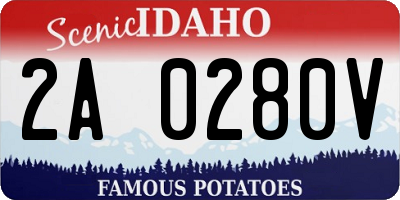 ID license plate 2A0280V