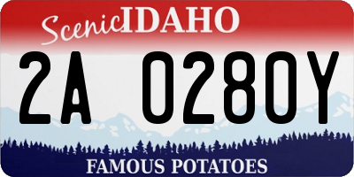 ID license plate 2A0280Y
