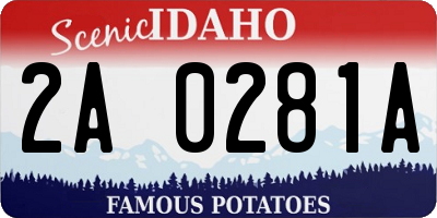 ID license plate 2A0281A