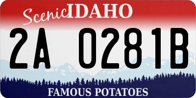 ID license plate 2A0281B