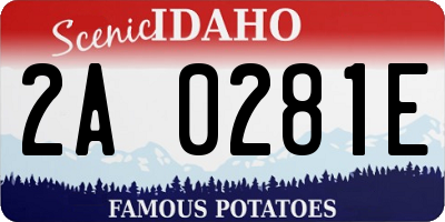 ID license plate 2A0281E