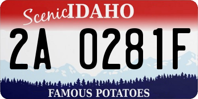 ID license plate 2A0281F