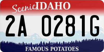 ID license plate 2A0281G