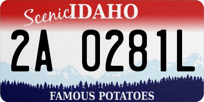 ID license plate 2A0281L