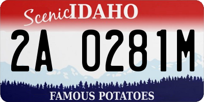 ID license plate 2A0281M