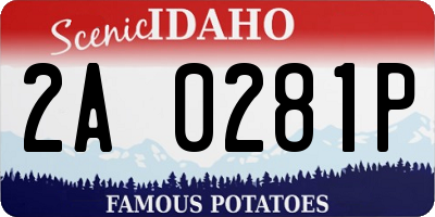 ID license plate 2A0281P