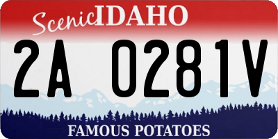 ID license plate 2A0281V