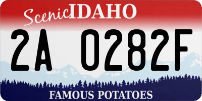ID license plate 2A0282F