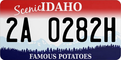 ID license plate 2A0282H