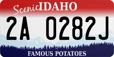 ID license plate 2A0282J