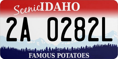 ID license plate 2A0282L