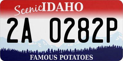 ID license plate 2A0282P