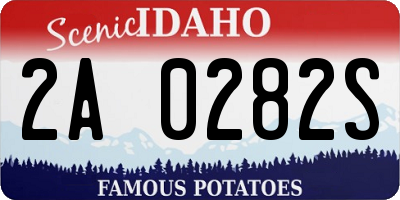 ID license plate 2A0282S