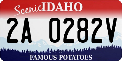 ID license plate 2A0282V