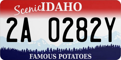 ID license plate 2A0282Y