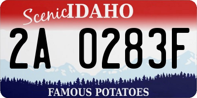 ID license plate 2A0283F