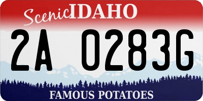ID license plate 2A0283G