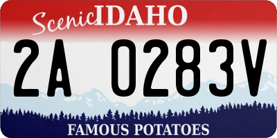 ID license plate 2A0283V