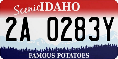 ID license plate 2A0283Y