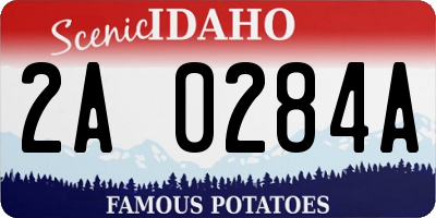 ID license plate 2A0284A