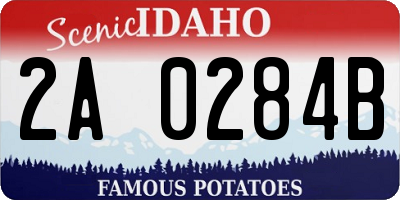 ID license plate 2A0284B