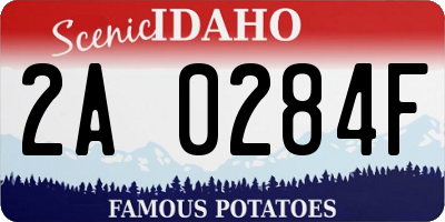 ID license plate 2A0284F