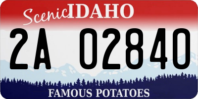 ID license plate 2A0284O
