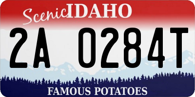 ID license plate 2A0284T