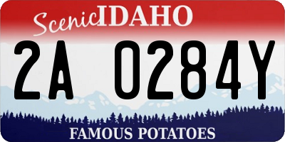ID license plate 2A0284Y