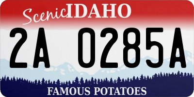 ID license plate 2A0285A