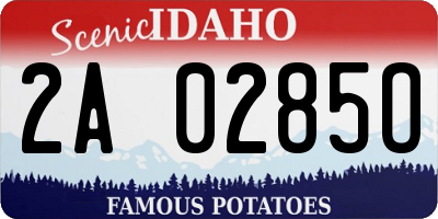 ID license plate 2A0285O